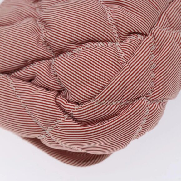 CHANEL Ultra Stitch Chain Shoulder Bag Nylon Red Silver CC Auth 132483 - Picture 4 of 16